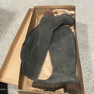 Lucky brand wide calf suede boots